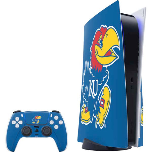 University of Kansas Jayhawks Mascot Outline PlayStation PS5 Skins